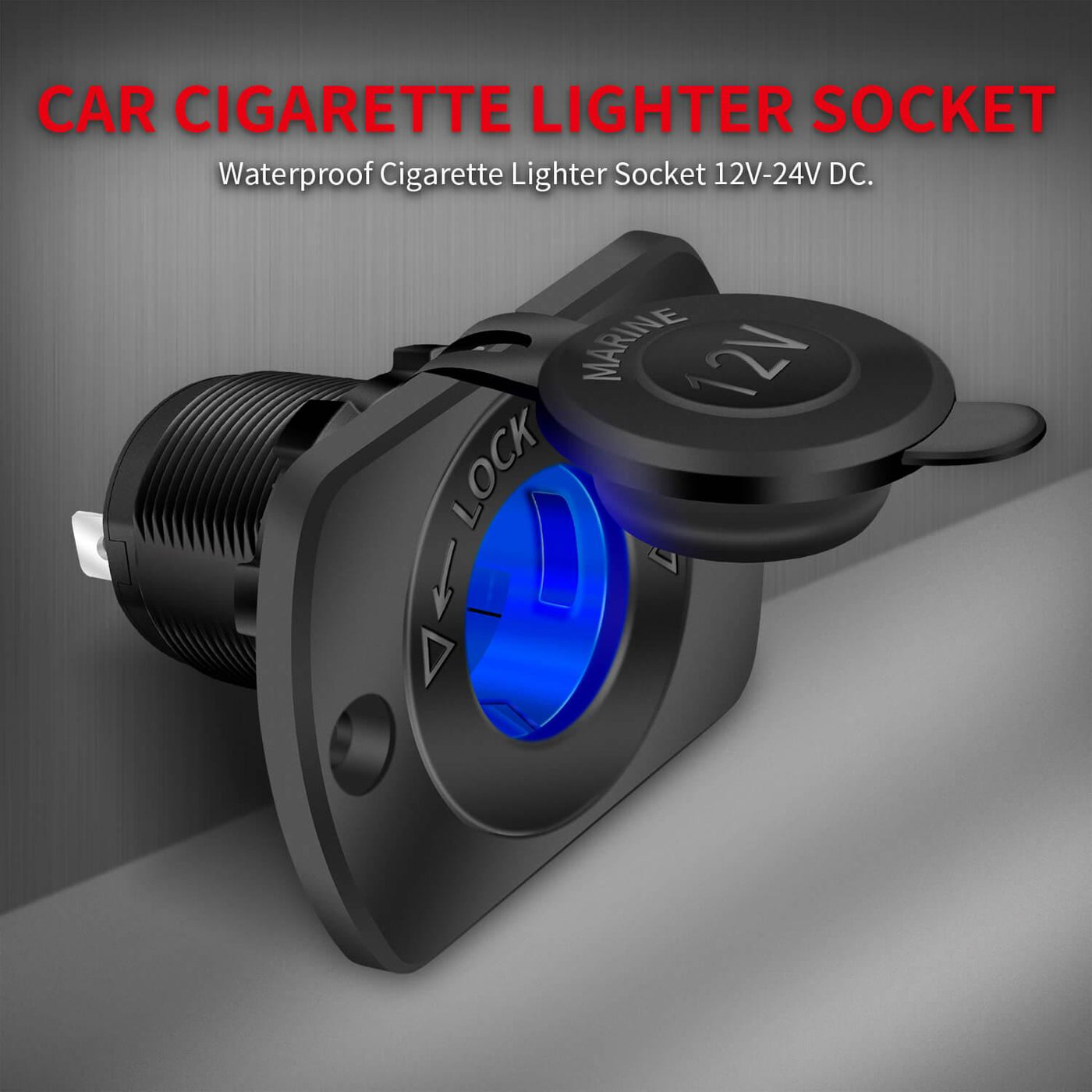 12V Waterproof Power Outlet Cigarette Lighter Socket Panel – DAIER