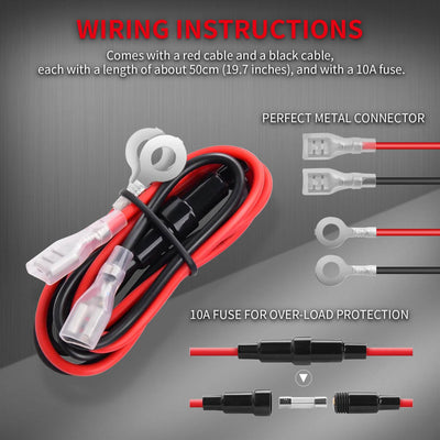 12V Waterproof Power Outlet Cigarette Lighter Socket Panel wiring instructions