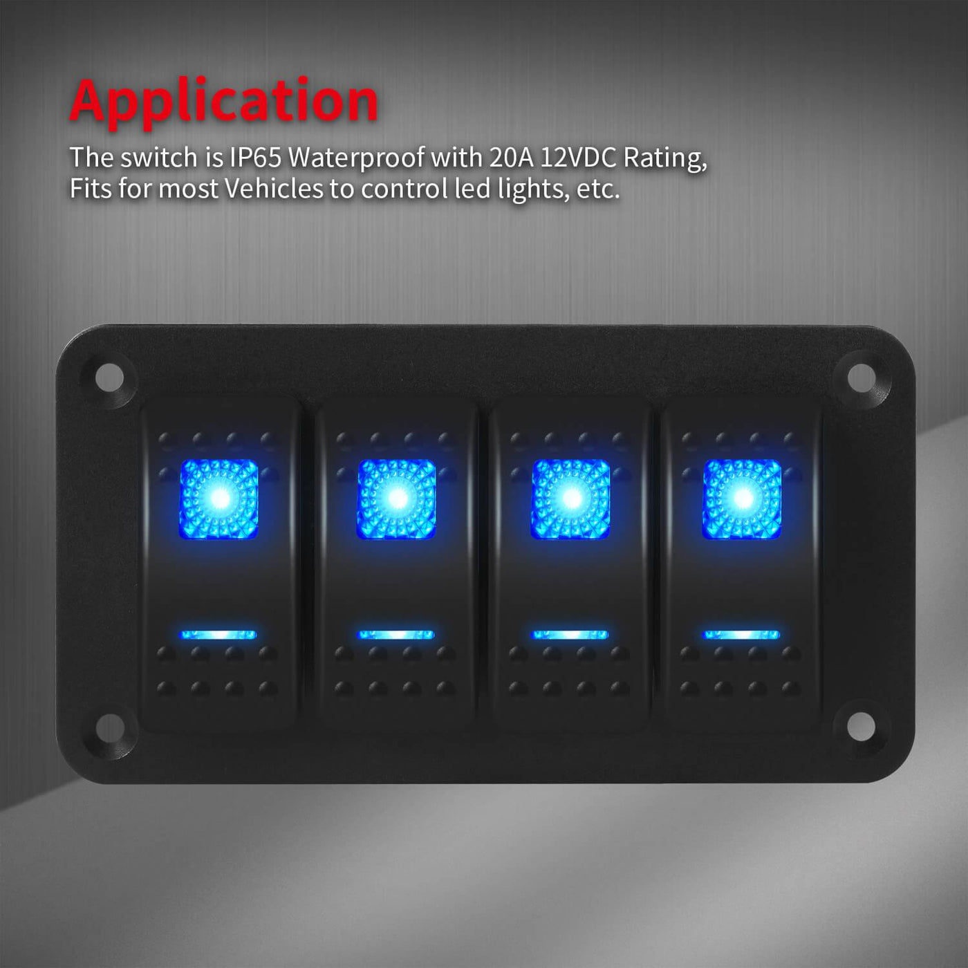 Lighted Rv Switch RV Boat 20A 12VDC Dual LED 5 Pin ON OFF Marine Rocker Switch – DAIER