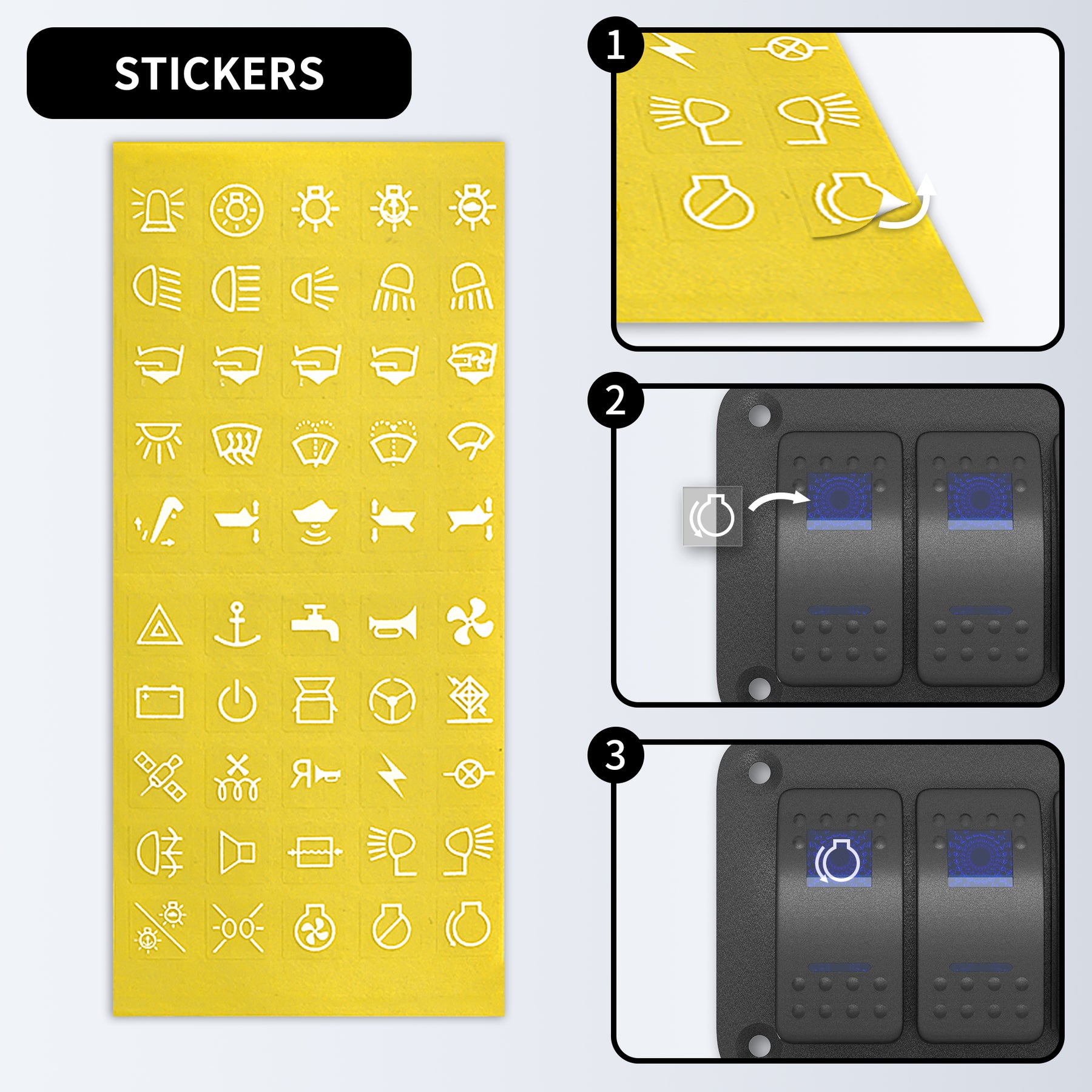 7 Gang Rocker Switch Panel With 5V 4.2A Dual USB Charger – DAIER