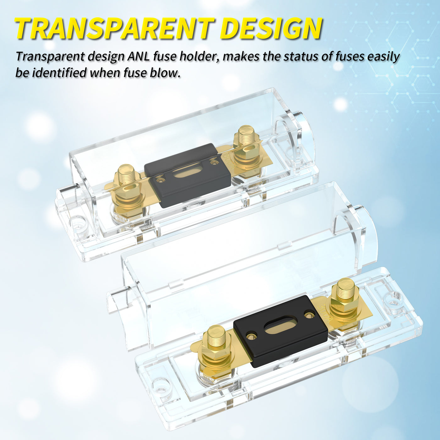 Transparent Car Audio ANL Fuse Holder with M8 Stud - DAIER