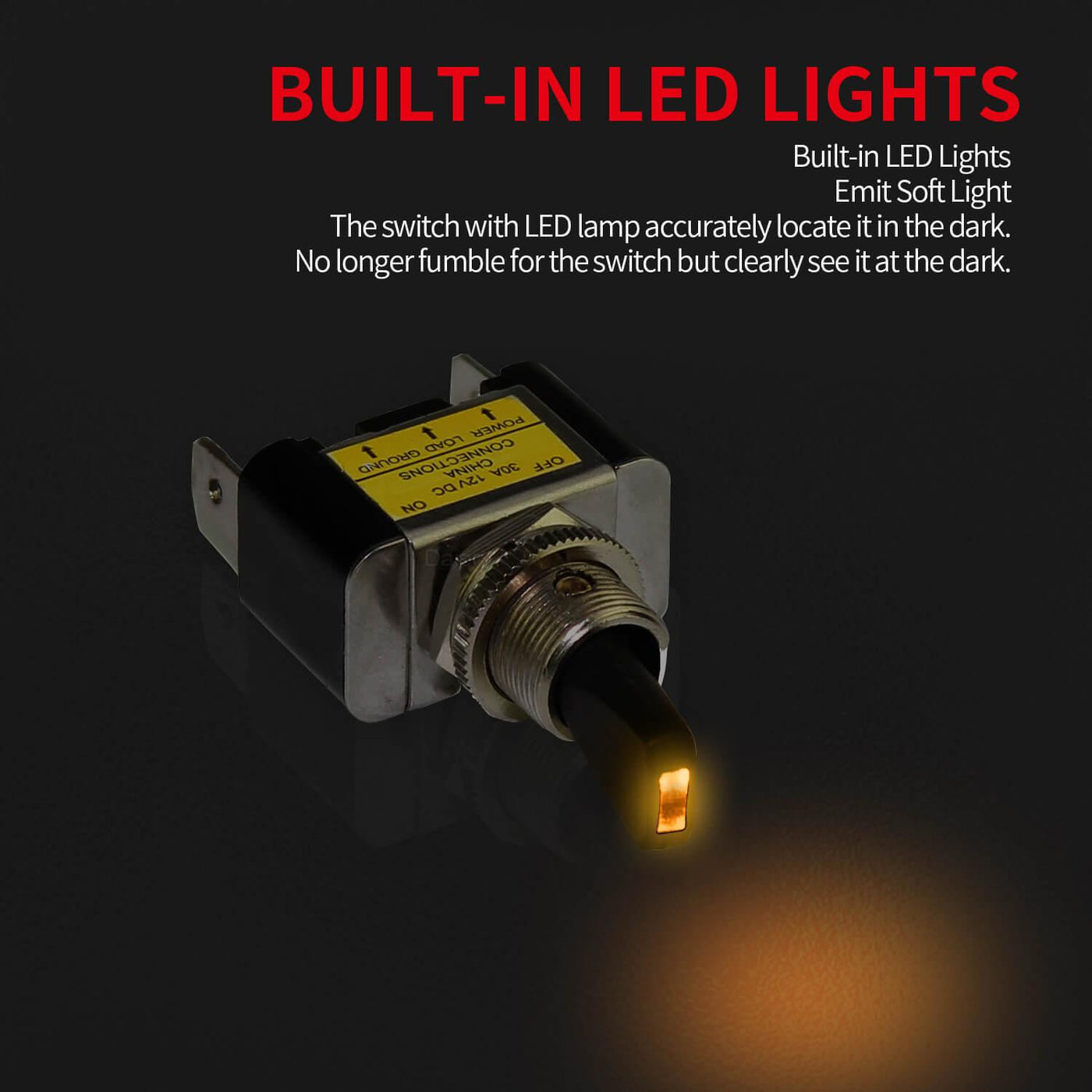 Heady Duty SPST ON OFF LED Lighted 30A 12V Toggle Switch online price