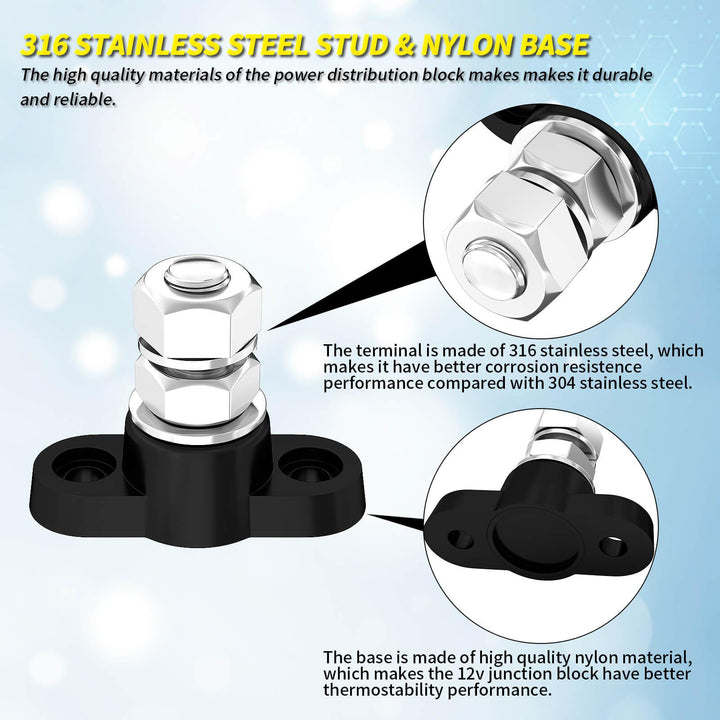 Marine Grade Terminal Block Buss Bar Dinkle BusBar Nickel Plated Brass - View #5
