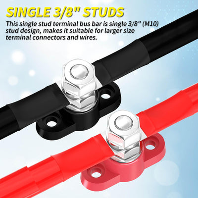 BB1-1A M10/M8 12V Marine Terminal Block Insulated Busbar shop now