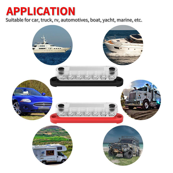 Barre De Distribution Bus DAIERTEK 12V 150A - Acier Inox Et Cuivre - Pour Installation électrique Auto/boat