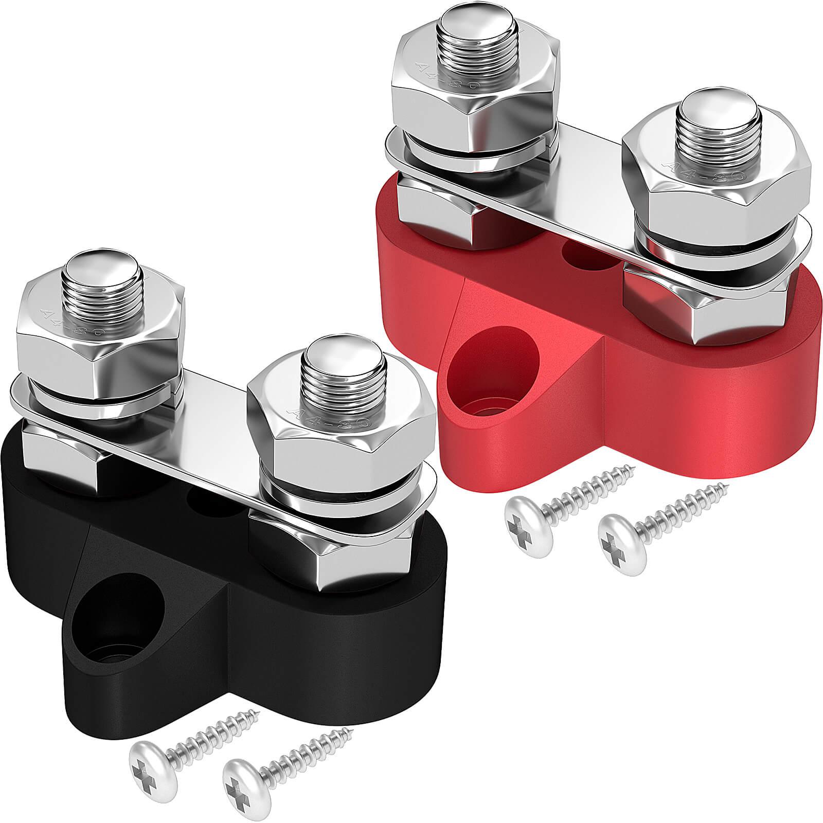 Multi Stud Terminal Block BB2-1 M10/M8/M6 Dual Studs 12V Power Distribution Terminal Block – DAIER
