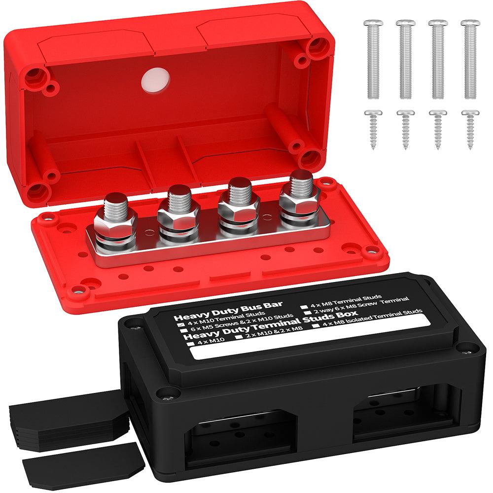 Programable Motorcycle Power Distribution Block Heavy Duty 12V 300A M8/M10 Battery Distribution Block – DAIER