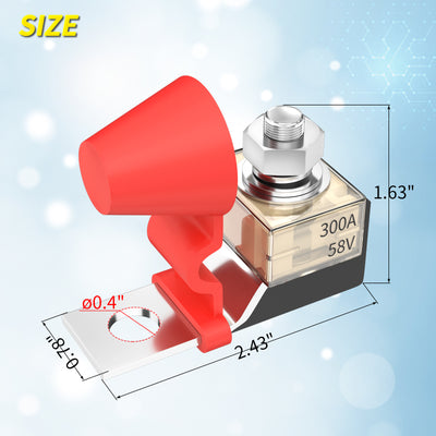 30A-300A 58V M8 Stud Single MRBF Terminal Fuse Block - DAIER