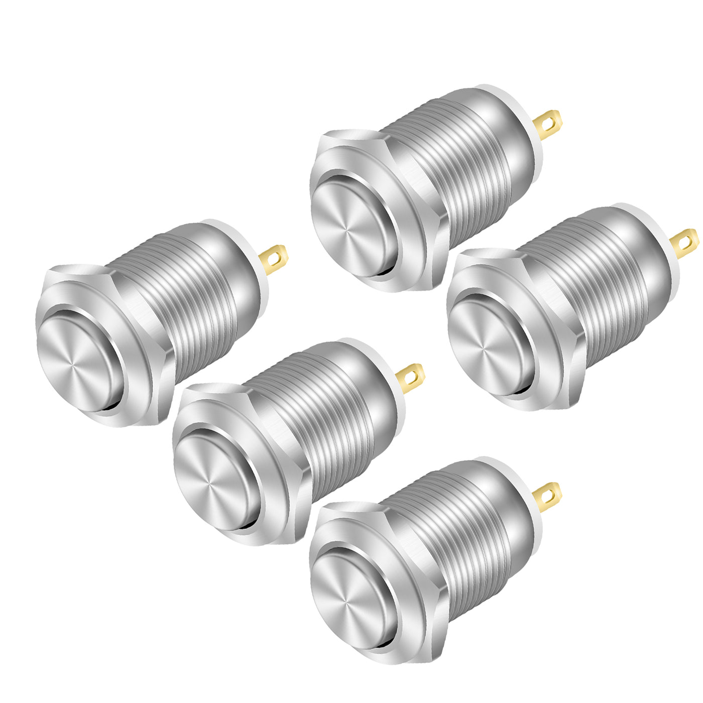 5pcs 12mm 1/2'' High Round Momentary Push Button Switch - DAIER