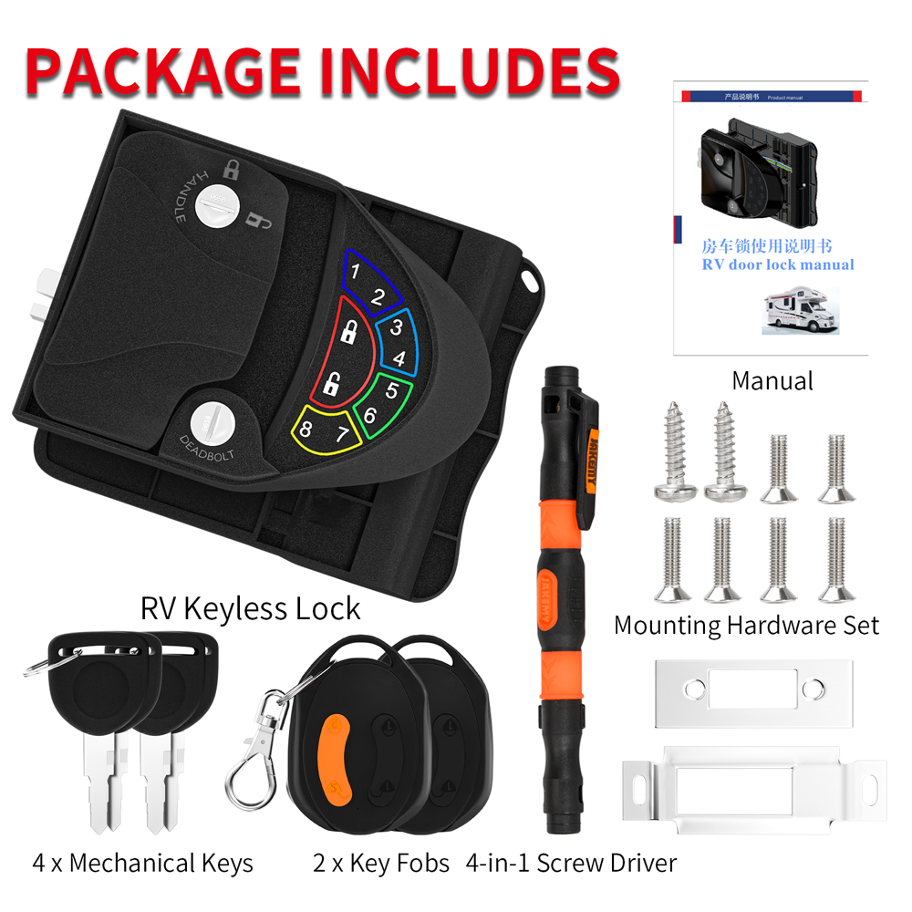 Waterproof Keyless Entry Camper RV Door Lock with Keypad – DAIER