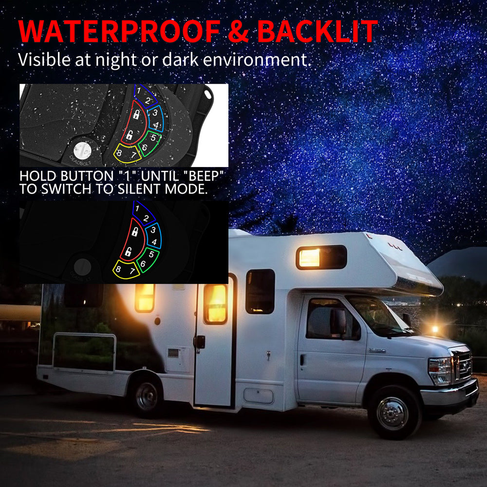 Waterproof Keyless Entry Camper RV Door Lock with Keypad - DAIER