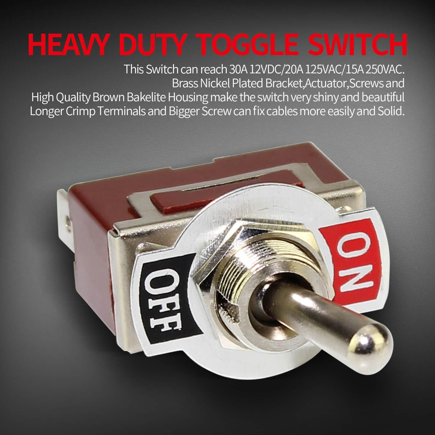 Electric 30A 12VDC Locking Toggle Switch 2 Pin For Car Race high quality