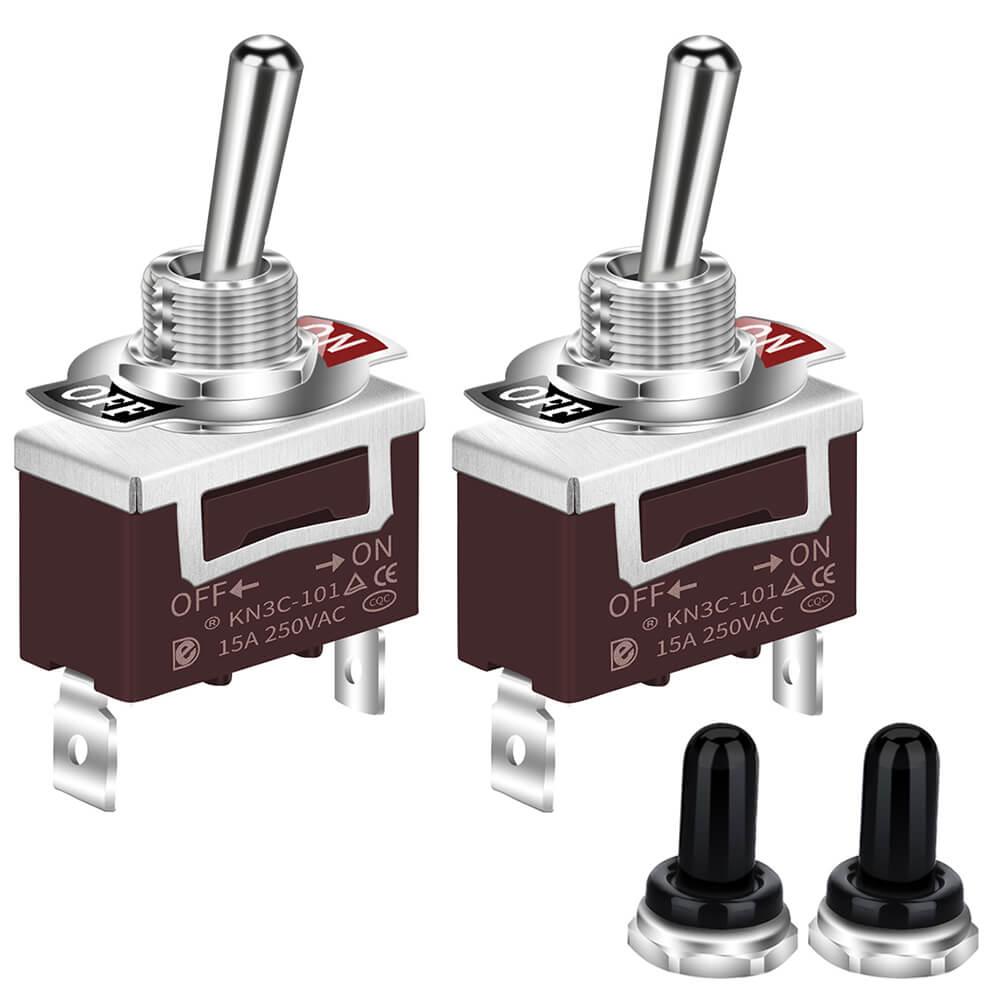 Waterproof 2 Position SPST ON OFF 2 Pins Boat Toggle Switch – DAIER