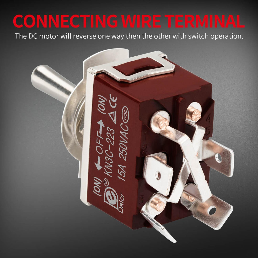 12MM 15A 4Pin DPDT Reverse Polarity Momentary Toggle Switch – DAIER
