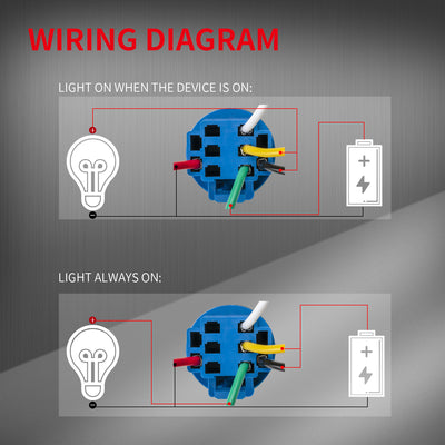 22mm Latching or Momentary 12V Ring LED Illuminated Pushbutton - DAIER