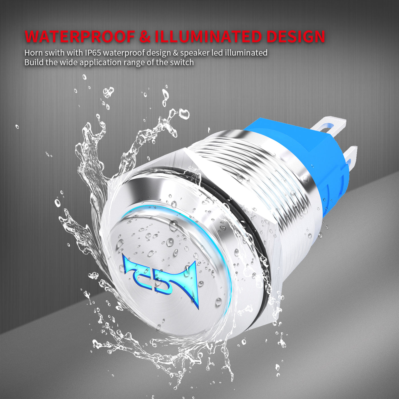 Led Button System 16mm High Button Momentary LED Lighted Horn Push Button – DAIER