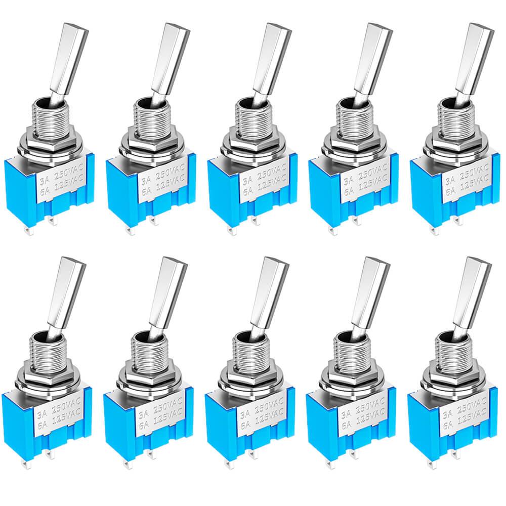 Automotive 6mm 3A 250V Lock ON OFF SPST Mini Toggle Switch – DAIER