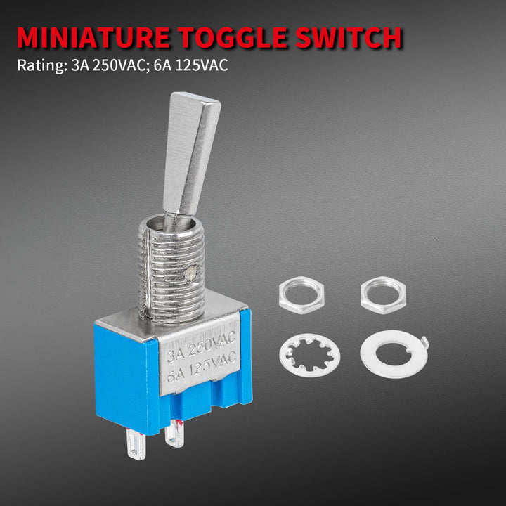Uxcell 6-Pin 2-Position DPDT On/On Mini Slide Switch – 250VAC 3A / 125VAC 6A