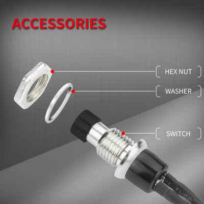 5pcs Mini Momentary Push Button Switch with Pre-Wired