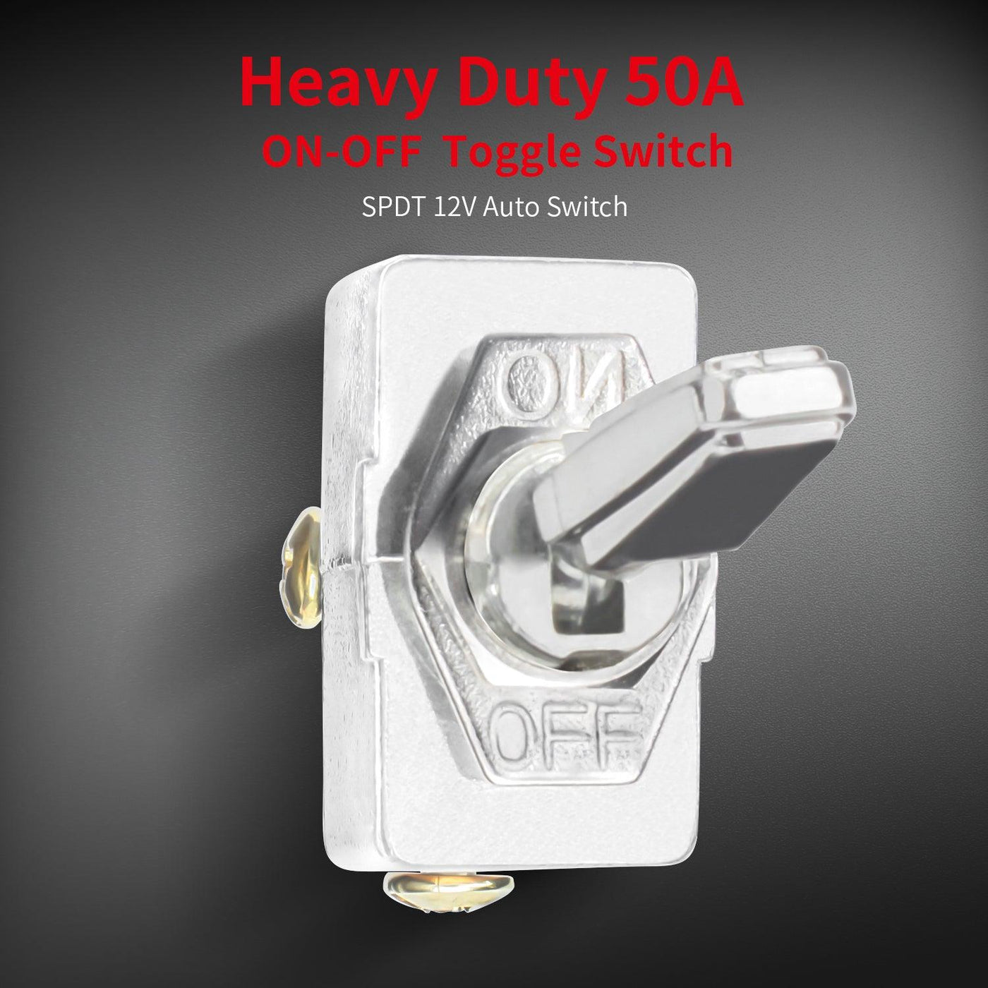 Heavy Duty 50A 12VDC SPST ON OFF 2 Way Marine Toggle Switch – DAIER