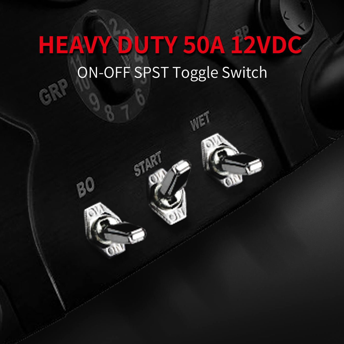 Heavy Duty 50A 12VDC SPST ON OFF 2 Way Marine Toggle Switch – DAIER