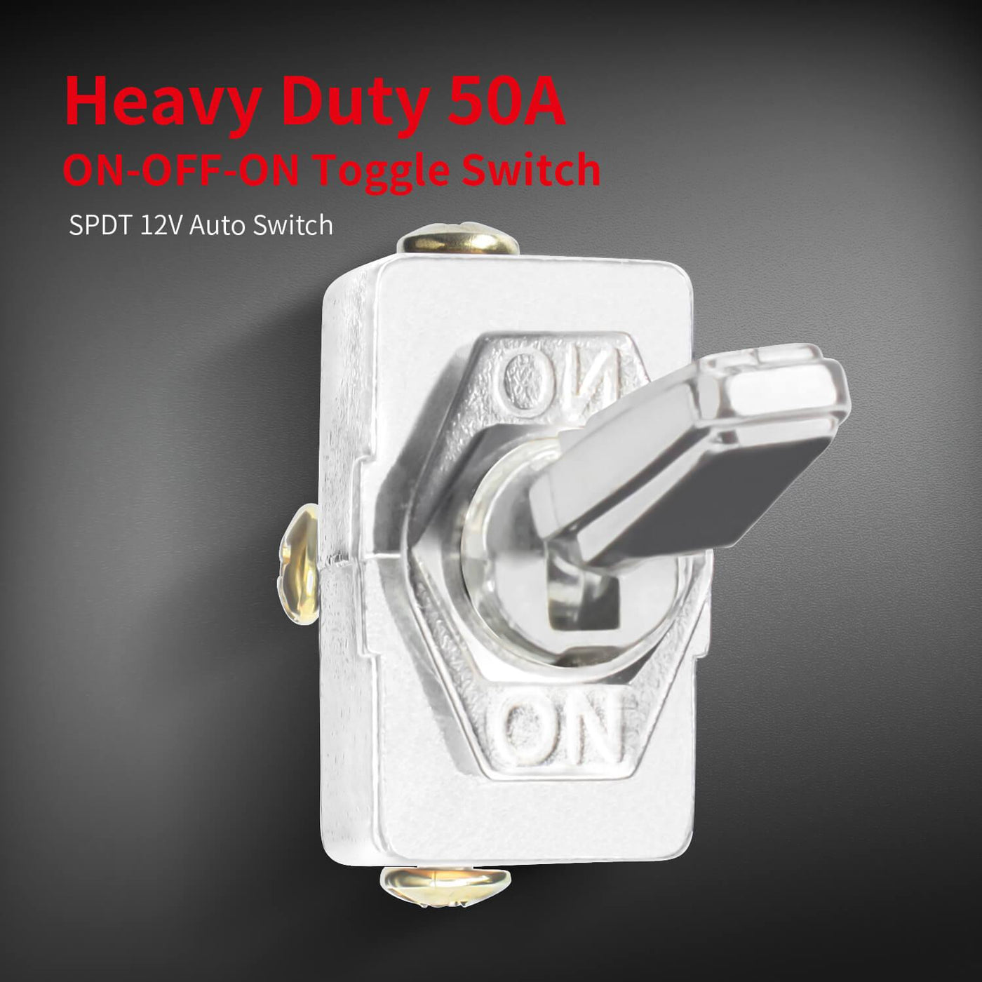 50A Aluminum Alloy SPDT ON OFF ON 3 Position Toggle Switch best quality