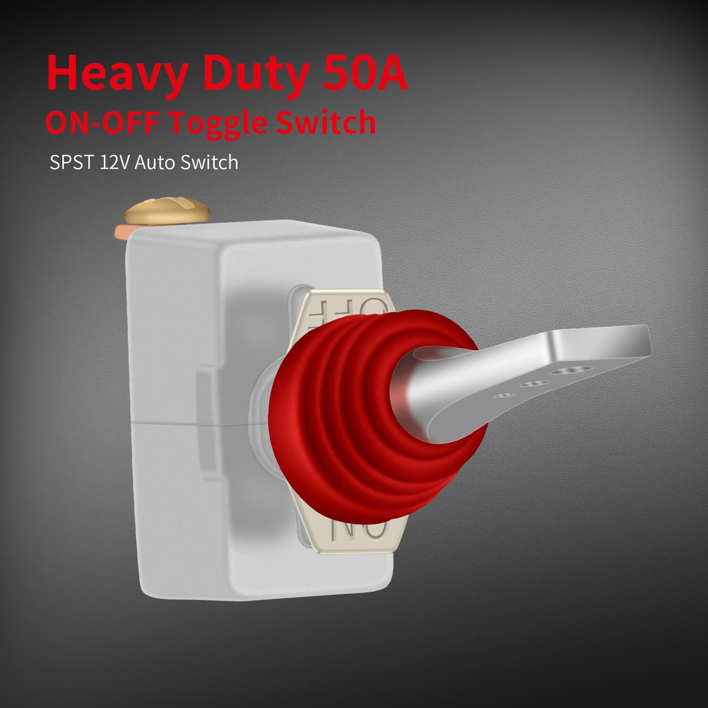50A 12V Marine Toggle Switch | Rubber Boot Cover | DAIER