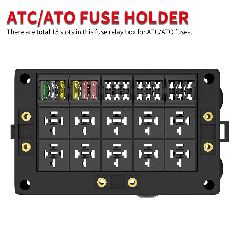 15 Way Car Fuse and Relay Box with Terminals - DAIER