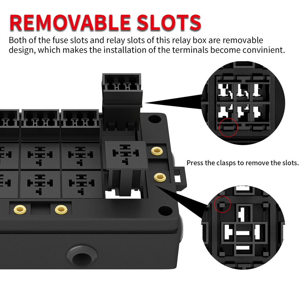 15 Way Car Fuse and Relay Box with Terminals