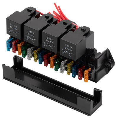 15 Way Multi-Circuit Assembly Automotive Fuse and Relay Box - DAIER