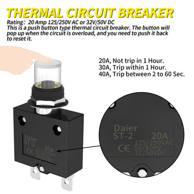 ST-2A+WPC-21-2 Thermal Circuit Breaker with Cover